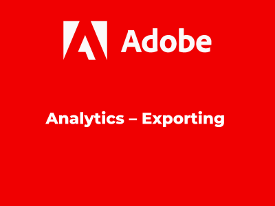 Analytics – Exporting